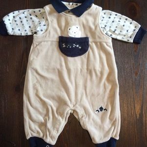 Little Wonders overall outfit size 3-6mos LIKE NEW